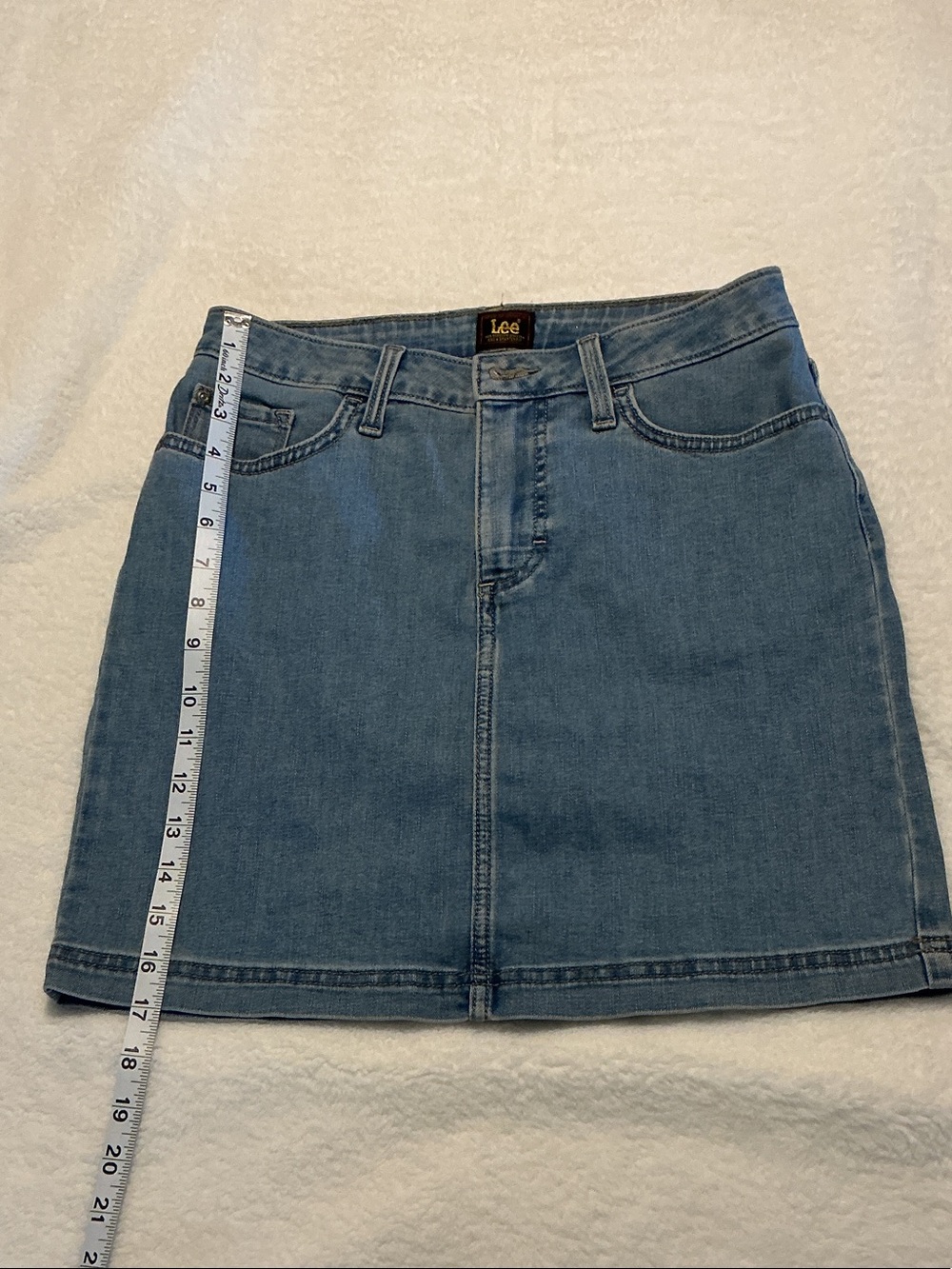 Lee Light Blue Denim A-Line Mini Skort